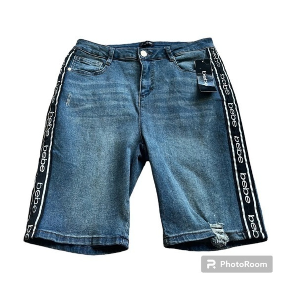 New early 2000’s Bebe Bermuda distressed shorts
